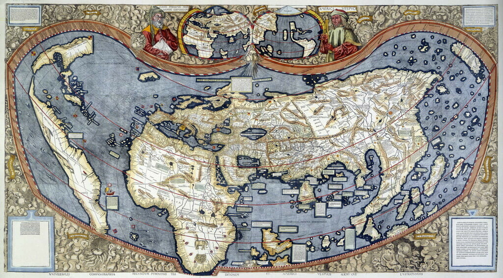 Martin Waldseemüller Universalis cosmographia 1507 Comitato